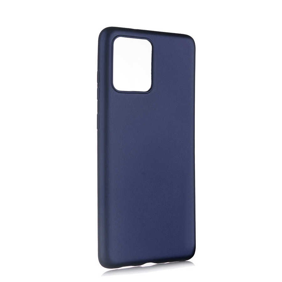 Samsung Galaxy S20 Ultra Kılıf Yumuşak Dokulu Soft Esnek İnce Mat Renkli Silikon Kapak (PREMİER) Saks Mavi