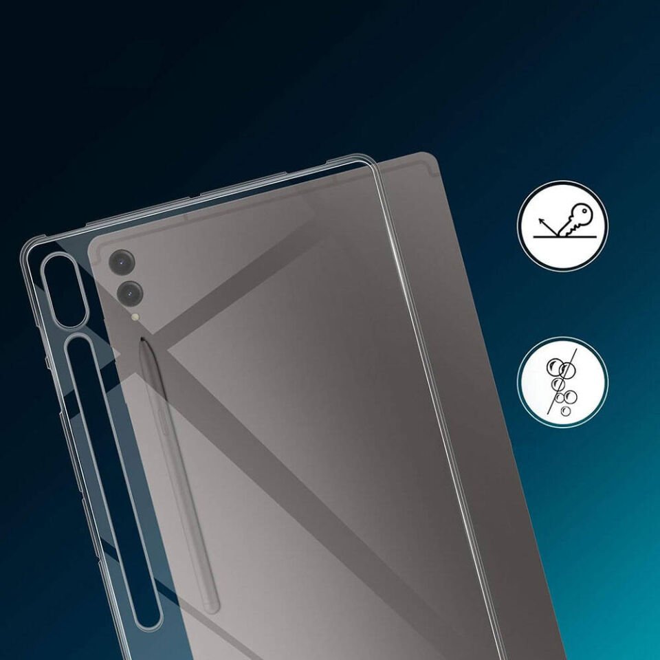 Samsung Galaxy Tab S10 Plus Şeffaf Silikon Tablet Kılıf (T-SÜPER) Renksiz