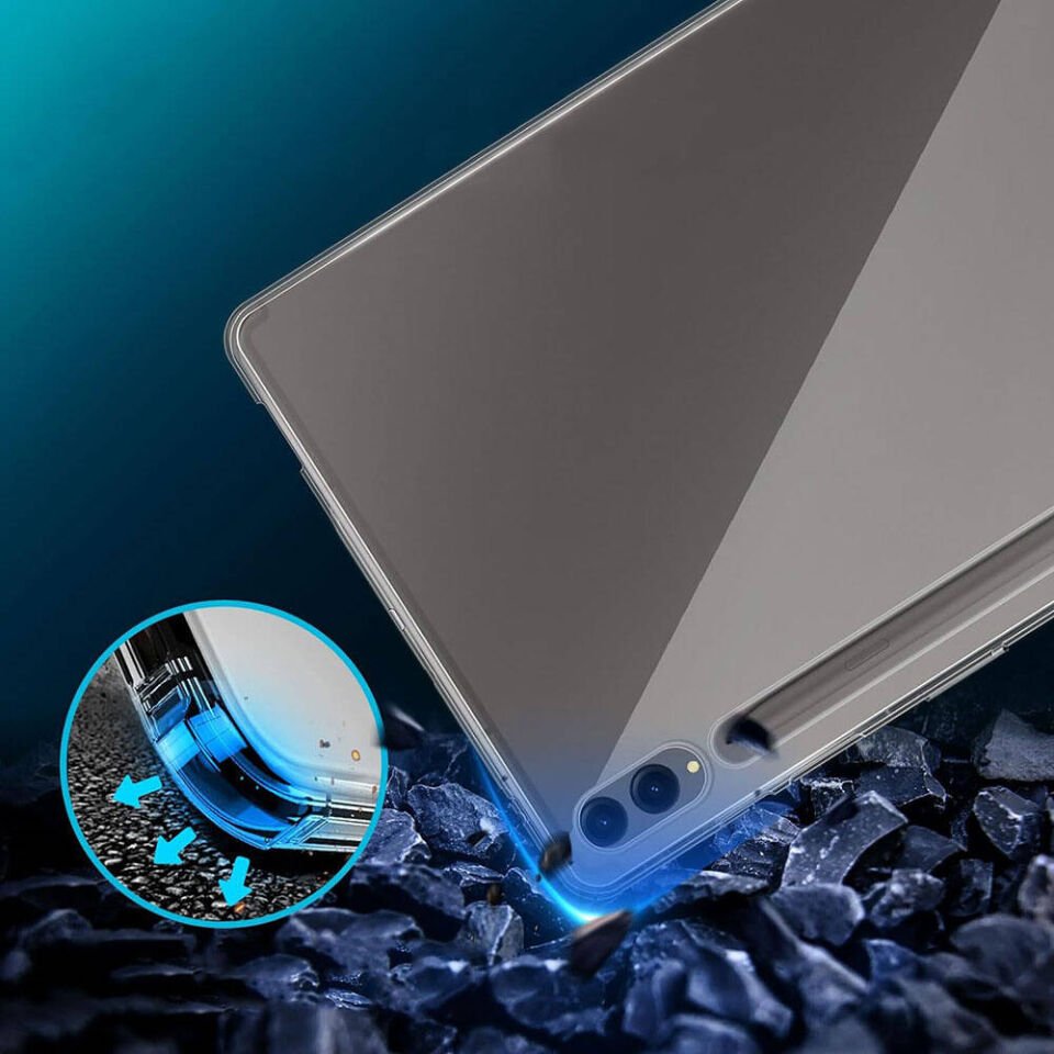 Samsung Galaxy Tab S10 Plus Şeffaf Silikon Tablet Kılıf (T-SÜPER) Renksiz