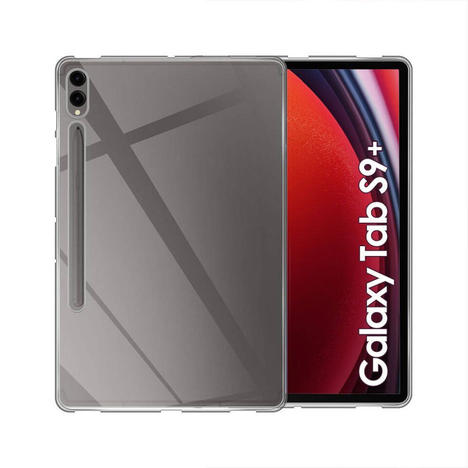 Samsung Galaxy Tab S10 Plus Şeffaf Silikon Tablet Kılıf (T-SÜPER) Renksiz