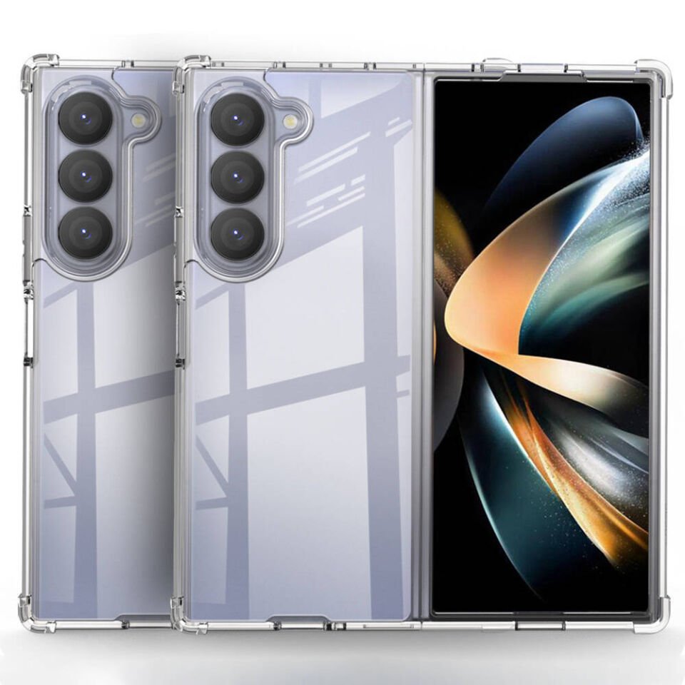 Samsung Galaxy Z Fold 6 Şeffaf Kılıf Köşelerde Darbelere Karşı Ultra Kalınlık (ANTİSHOCK) Şeffaf