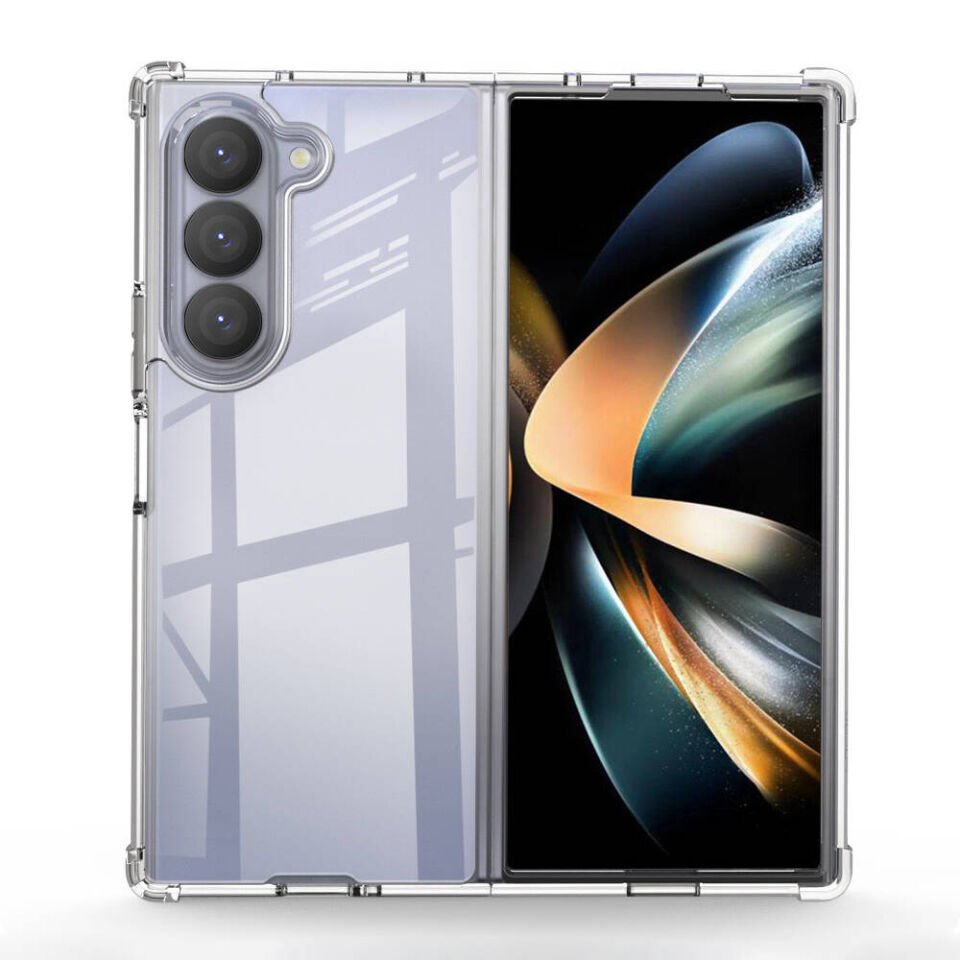 Samsung Galaxy Z Fold 6 Şeffaf Kılıf Köşelerde Darbelere Karşı Ultra Kalınlık (ANTİSHOCK) Şeffaf