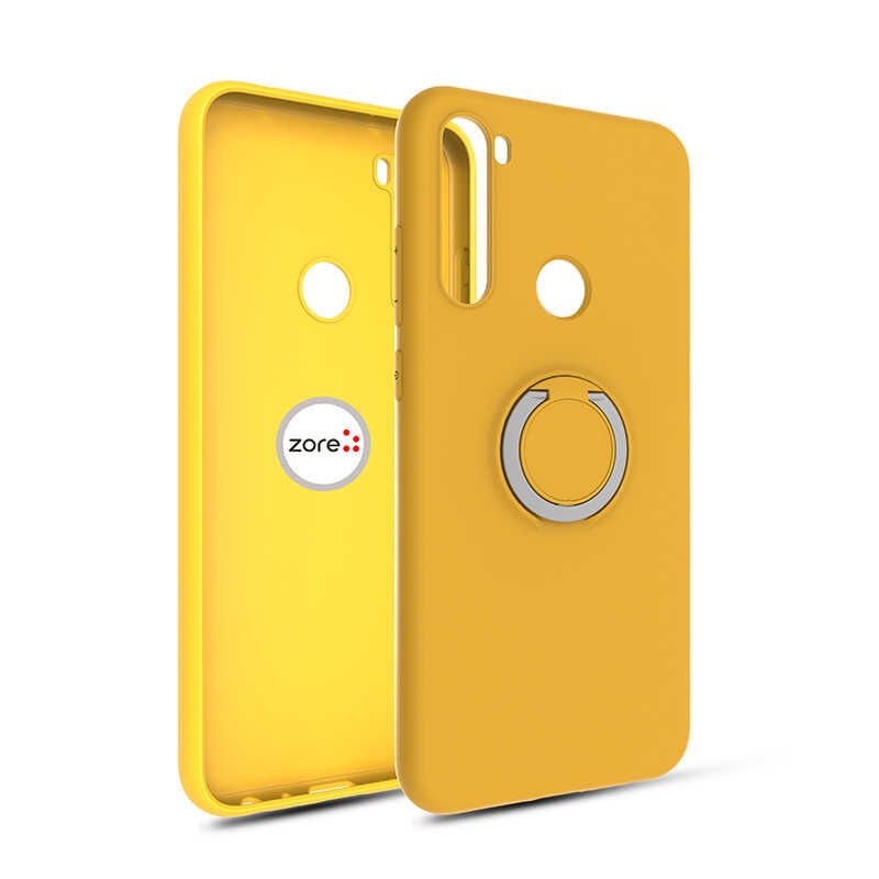 Xiaomi Redmi Note 8T Kılıf Mat Pastel Renkli Ultra İnce Yüzüklü Yumuşak Silikon Kapak (Plex) Sarı