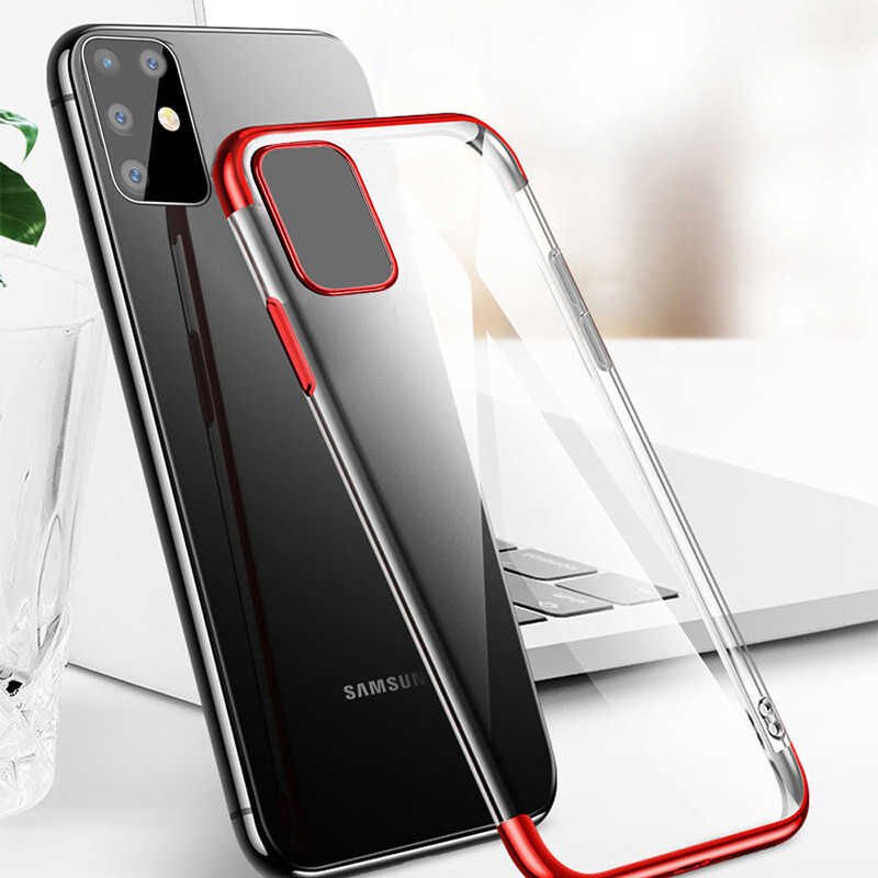 Samsung Galaxy S20 Plus Kılıf HEPTEKİLETİŞİM Dört Köşeli Lazer Silikon Kapak