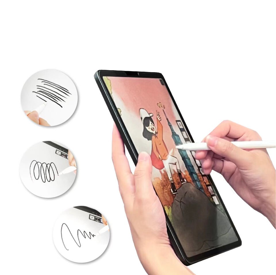 Samsung Galaxy Tab S10 Plus Ekran Koruyucu Kalemler İçin Kağıt Hissi Veren Koruyucu (z-Paper-Like) Renksiz