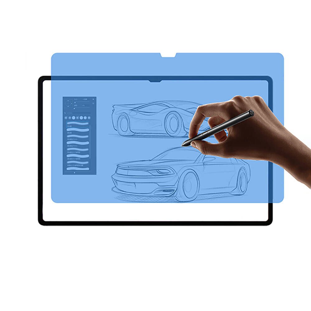 Samsung Galaxy Tab S10 Plus Ekran Koruyucu Kalemler İçin Kağıt Hissi Veren Koruyucu (z-Paper-Like) Renksiz