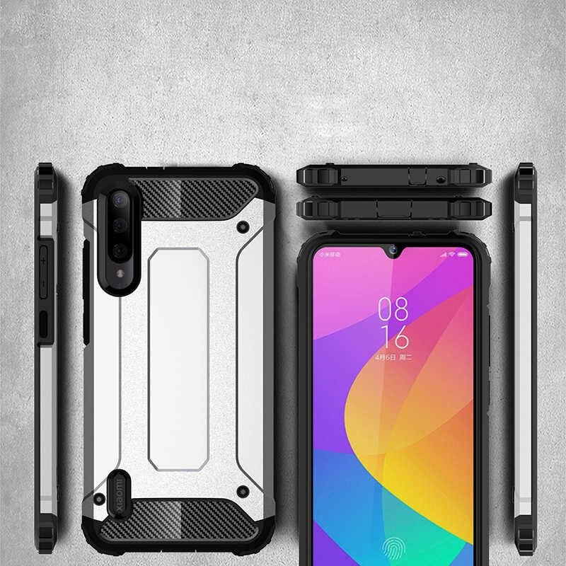 Xiaomi Mi A3 Kılıf Armor Köşe Korumalı Çift Katman Tank Zırh Kapak (CRASH) Siyah