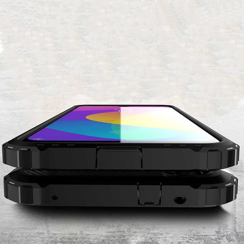 Xiaomi Mi A3 Kılıf Armor Köşe Korumalı Çift Katman Tank Zırh Kapak (CRASH) Siyah