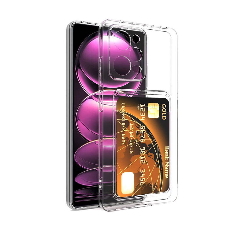 Xiaomi Redmi Note 12 Pro 5G Kılıf Kartlıklı Cüzdanlı Kamera Korumalı Şeffaf Silikon Kapak (setra) Renksiz