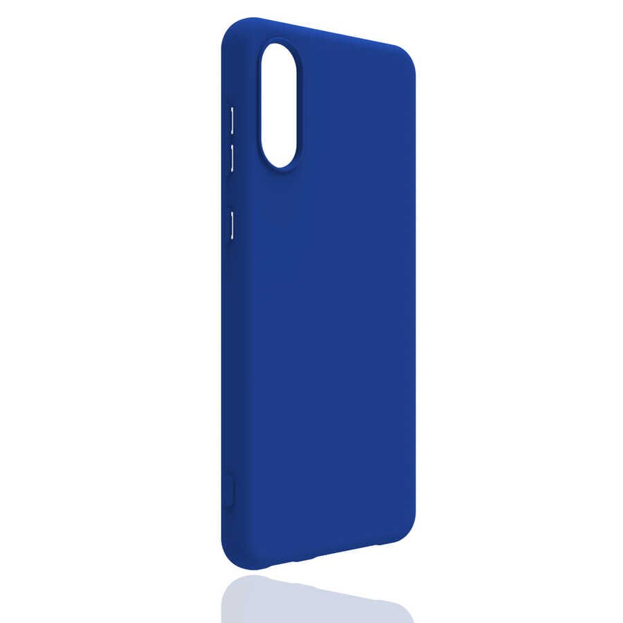 Samsung Galaxy A02 Kılıf Kamera Korumalı Esnek Renkli Silikon Kapak (Biye) Siyah