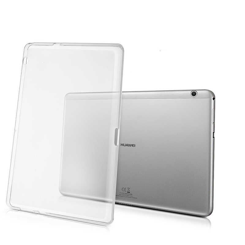 Huawei T5 10 inç Şeffaf Silikon Tablet Kılıf Korunaklı Yapı (T-SÜPER) Siyah