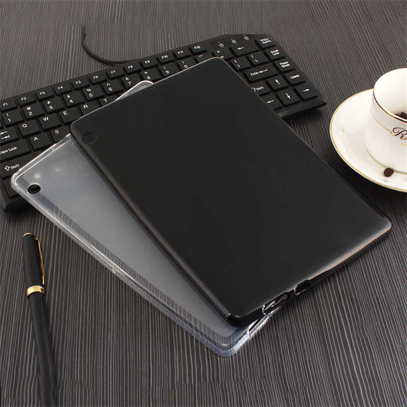 Huawei T5 10 inç Şeffaf Silikon Tablet Kılıf Korunaklı Yapı (T-SÜPER) Siyah