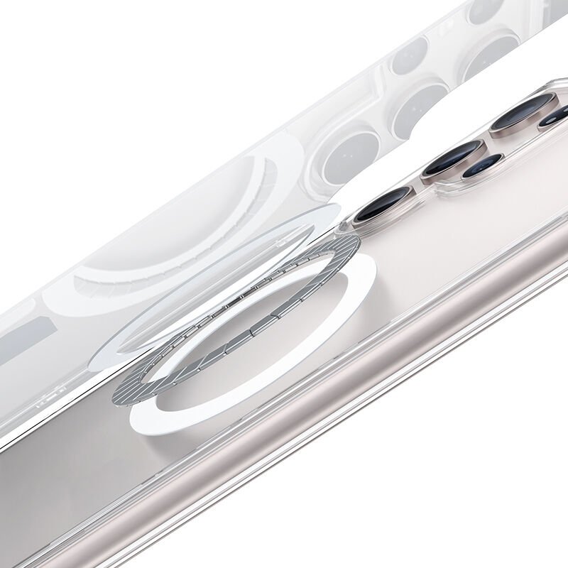 Samsung Galaxy S24 Plus Kılıf Magsafe Şarj Özellikli Airbagli Şeffaf Benks LucentPro Serisi Kapak