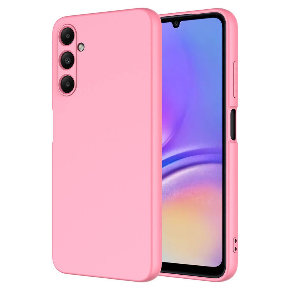 Samsung Galaxy A15 Kılıf Kadife İç Yüzey Yumuşak Dokulu Kamera Korumalı Kapak (MARA) Pembe