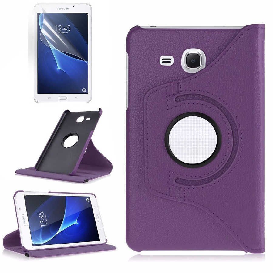 Samsung Galaxy Tab 4 7 0 T230 T235 T280 T285 Kılıf Dönebilen Standlı (D-T) Mor