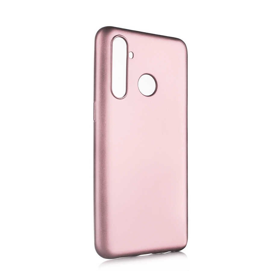 Realme 5 Pro Kılıf Yumuşak Dokulu Soft Esnek İnce Mat Renkli Silikon Kapak (PREMİER) Gold