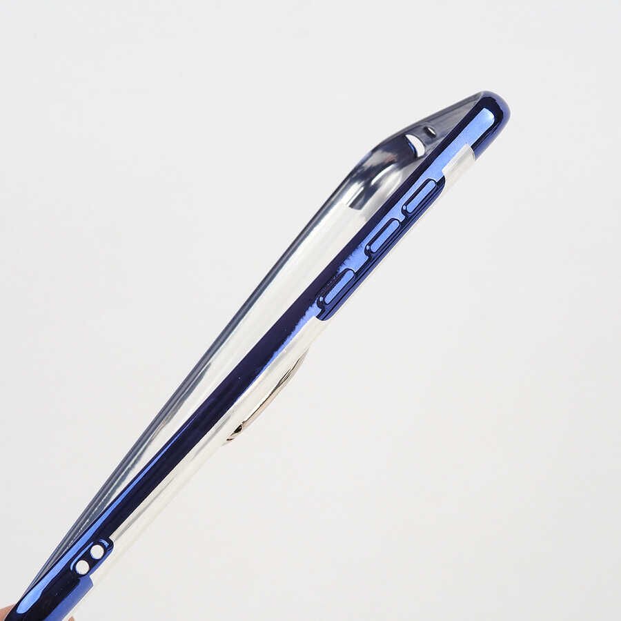 Xiaomi Redmi 5 Plus Kılıf Yüzüklü Standlı Silikon Köşeleri Renkli Kapak (GES) Kırmızı