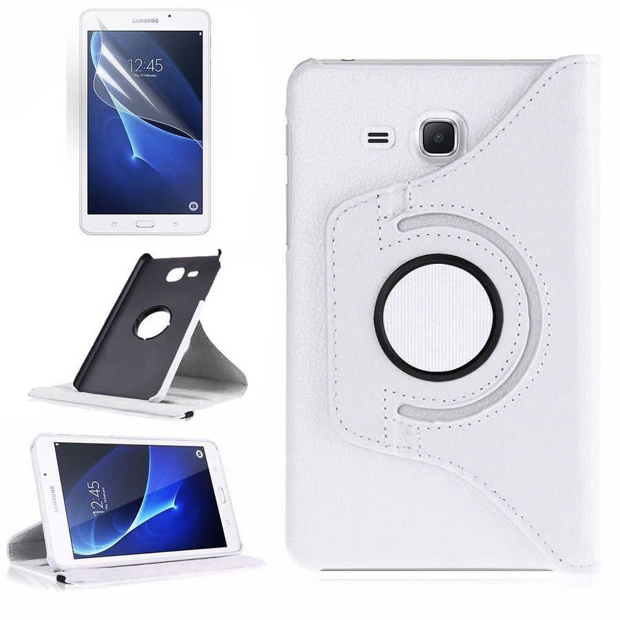 Samsung Galaxy Tab 4 7 0 T230 T235 T280 T285 Kılıf Dönebilen Standlı (D-T) Beyaz