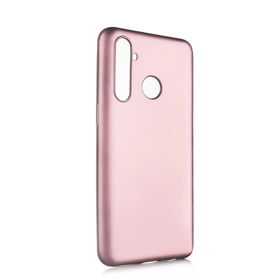 Realme 5 Pro Kılıf Yumuşak Dokulu Soft Esnek İnce Mat Renkli Silikon Kapak (PREMİER) Rose Gold