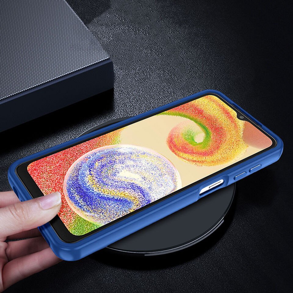 Samsung Galaxy A04 Kılıf Kamera Çıkıntılı Arkası Şeffaf Hassas Tuşlu Kenarlı Kapak (Flora) Yeşil