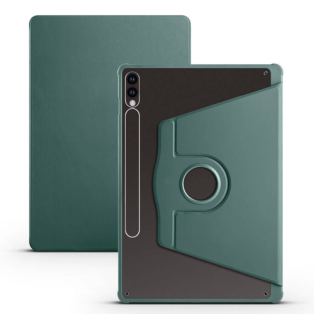 Samsung Galaxy Tab S10 Plus Kılıf Kalemlikli Standlı Uyku Modlu Akıllı Kapak (TER) Koyu Yeşil