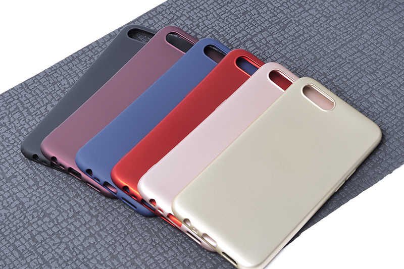 Realme C2 Kılıf Yumuşak Dokulu Soft Esnek İnce Mat Renkli Silikon Kapak (PREMİER) Rose Gold