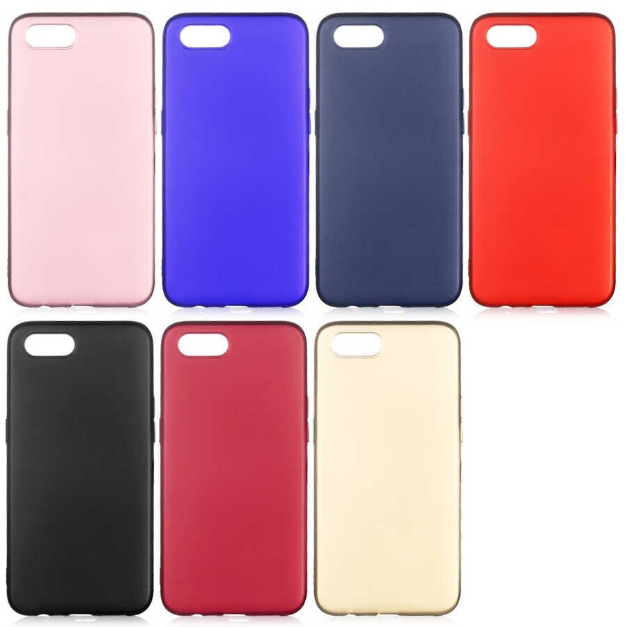 Realme C2 Kılıf Yumuşak Dokulu Soft Esnek İnce Mat Renkli Silikon Kapak (PREMİER) Rose Gold