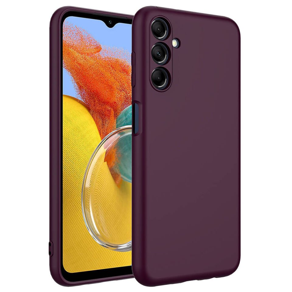 Samsung Galaxy A25 Kılıf Kadife İç Yüzey Yumuşak Dokulu Kamera Korumalı Kapak (MARA) Koyu Mor