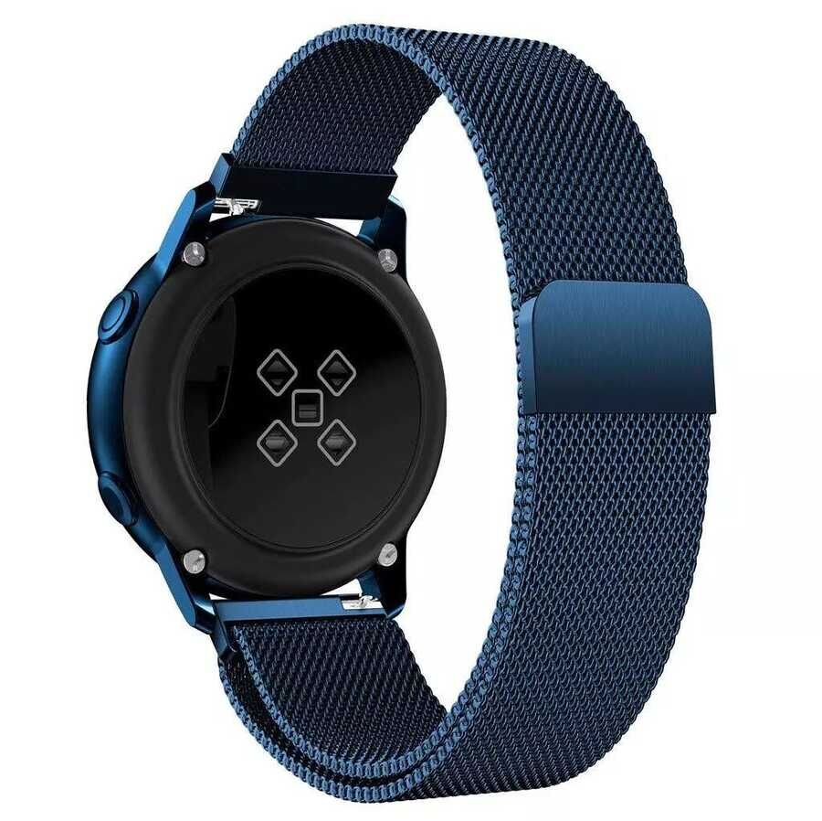 Gear S3 (22mm) Metal Kordon Tel Örgü İşlemeli Mıknatıslı Tasarım (krd-12) Gümüş