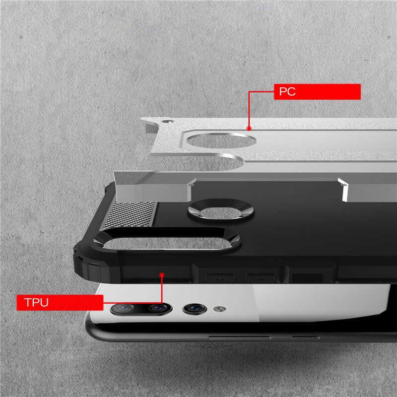 Huawei Y9 Prime 2019 Kılıf Armor Köşe Korumalı Çift Katman Tank Zırh Kapak (CRASH) Gold