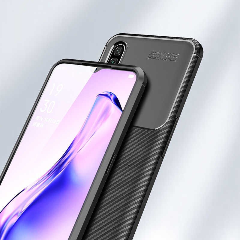 Oppo A31 Kılıf Kamera Çıkıntılı Karbon Fiber Dokulu Renk Atmaz Kapak (NEGRO) Kahverengi