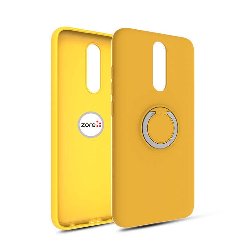 Xiaomi Redmi K30 Kılıf Mat Pastel Renkli Ultra İnce Yüzüklü Yumuşak Silikon Kapak (Plex) Sarı