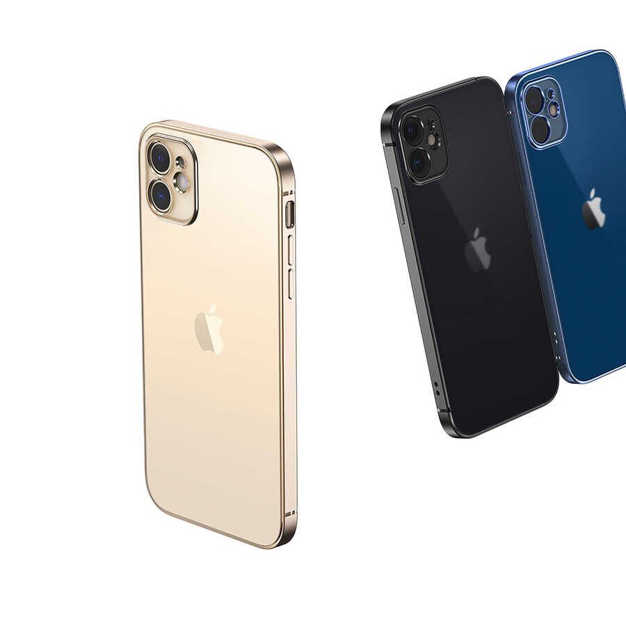 Apple iPhone 11 Kılıf Şeffaf Mat Transparan Görünümlü Kamera Korumalı Yumuşak Kapak (G-BOX-mat) Mavi