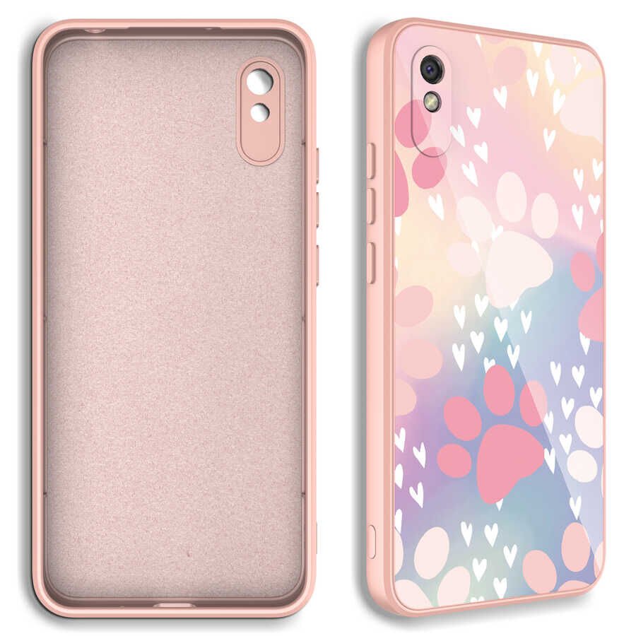 Xiaomi Redmi 9A Kılıf Kamera Korumalı Desenli Sert Silikon HEPTEKİLETİŞİM Epoksi Kapak