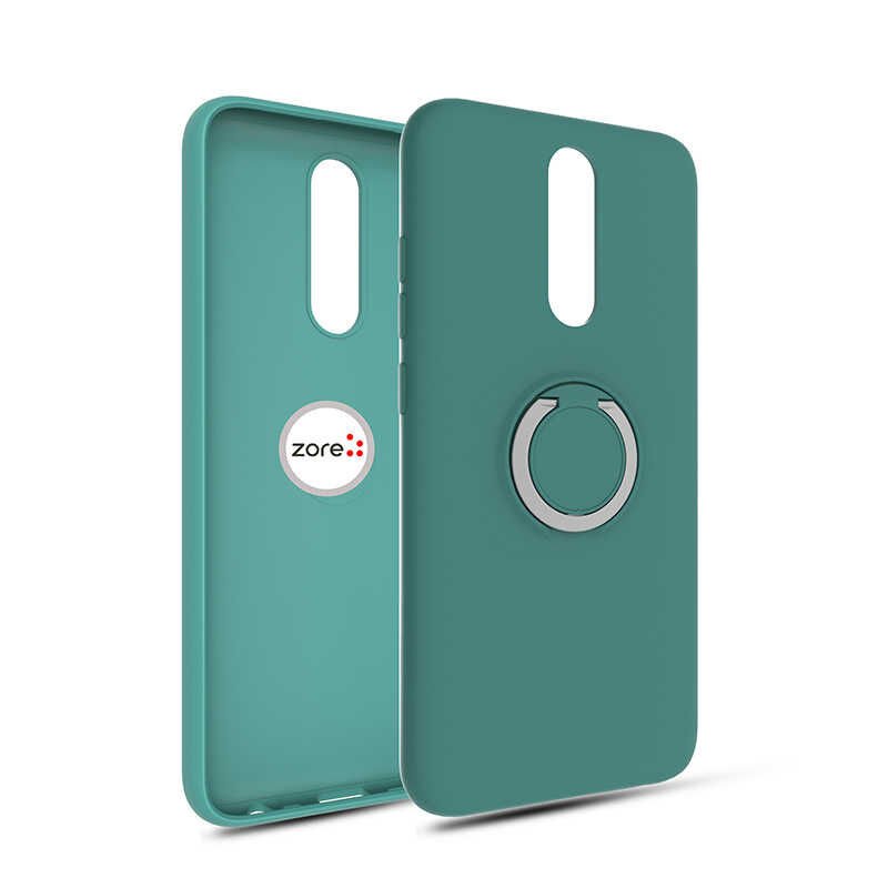 Xiaomi Redmi K30 Kılıf Mat Pastel Renkli Ultra İnce Yüzüklü Yumuşak Silikon Kapak (Plex) Koyu Yeşil