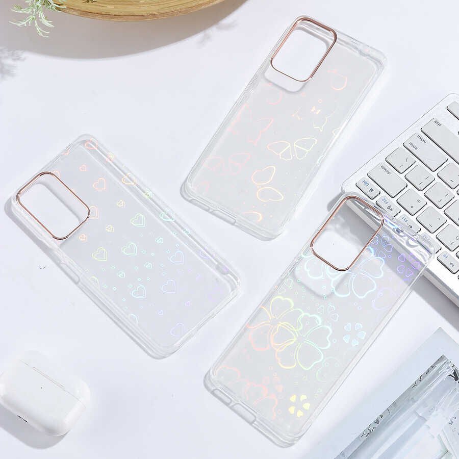 Xiaomi Redmi Note 11 Pro Plus 5G Kılıf Renkli Transparan Parlak Desenli Sert Kapak (SİDNEY) Butterfly No2