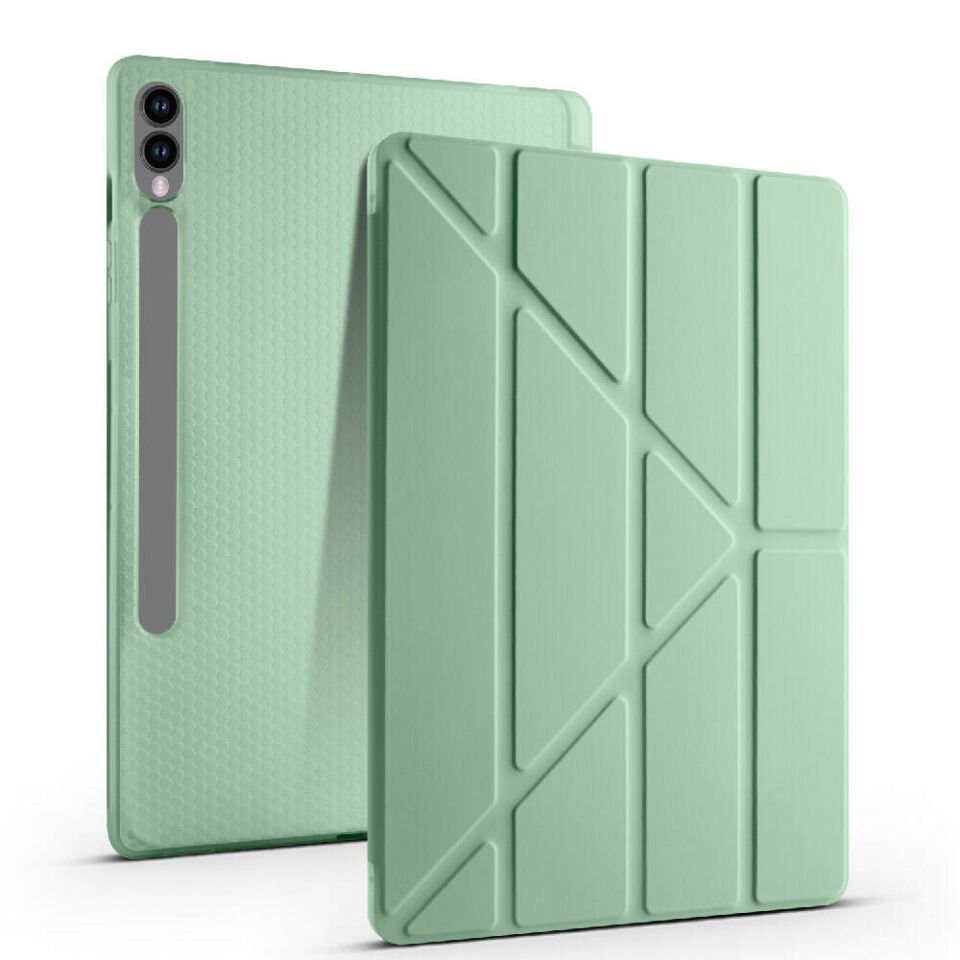 Samsung Galaxy Tab S10 Plus Kılıf Kalem Bölmeli Standlı 360 Derece Tam Korumalı Tasarım (TR) Lacivert