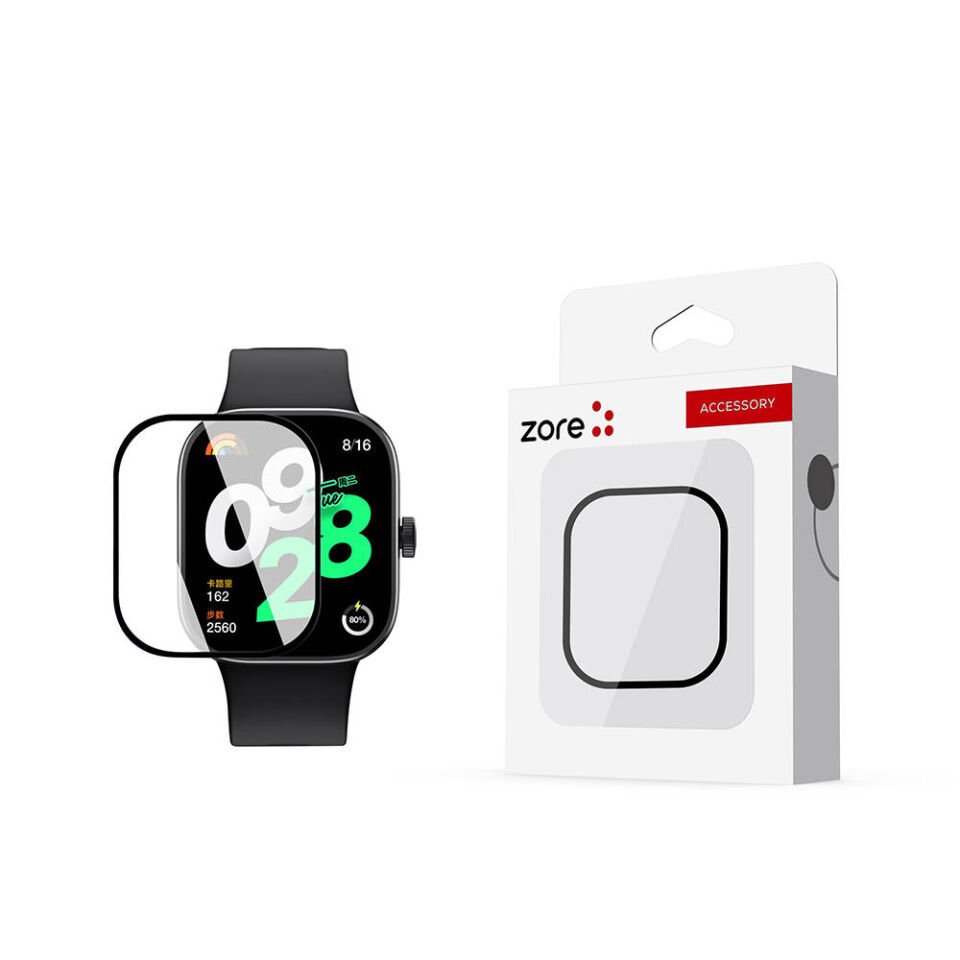Xiaomi Redmi Watch 4 Ekran Koruyucu Kavisli Tam Kaplayan Koruma (PMMA) Siyah