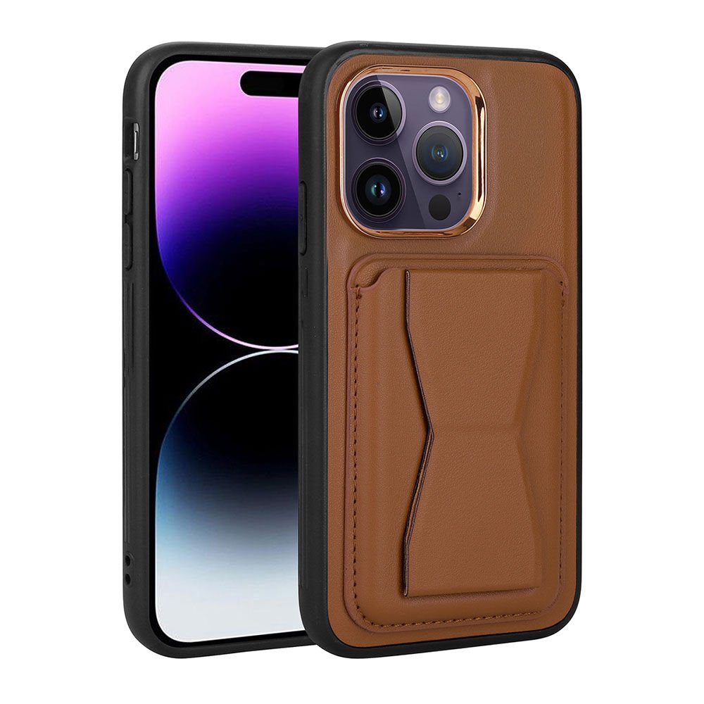 Apple iPhone 14 Pro Kılıf Kartlıklı Standlı ​Pu Deri HEPTEKİLETİŞİM Memo Kapak