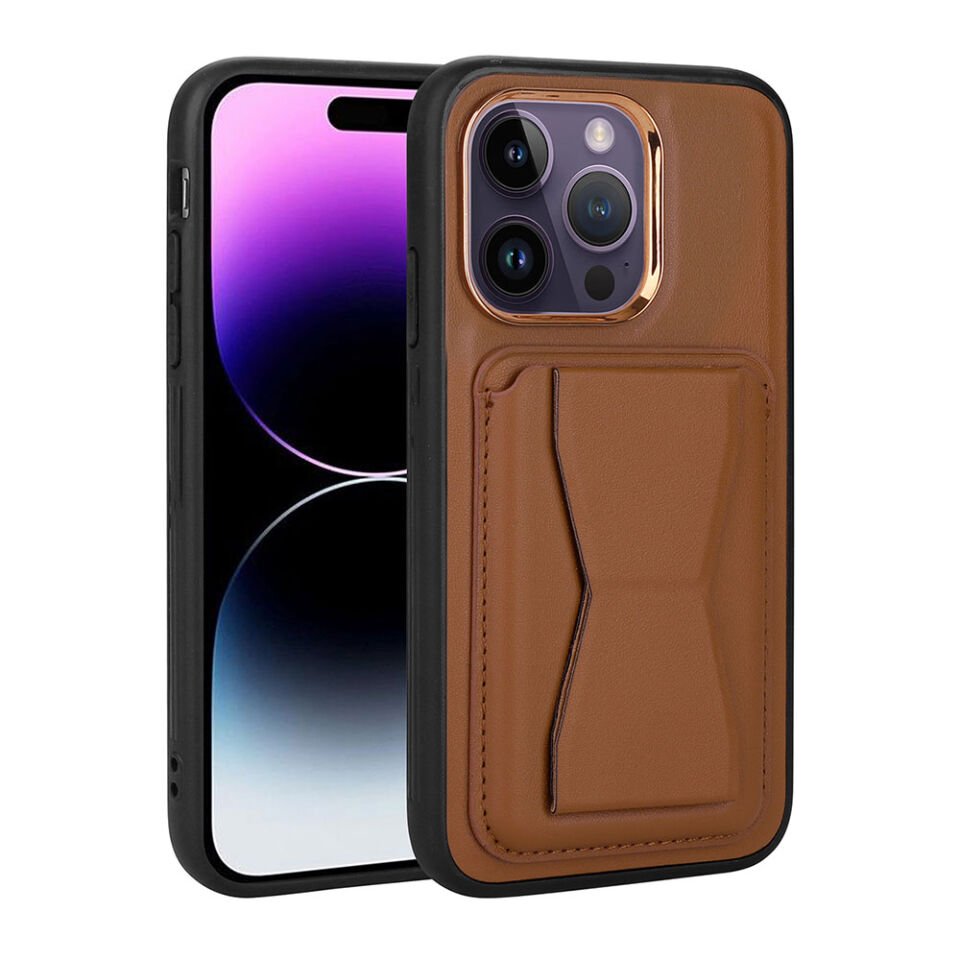 Apple iPhone 14 Pro Kılıf Kartlıklı Standlı ​Pu Deri HEPTEKİLETİŞİM Memo Kapak