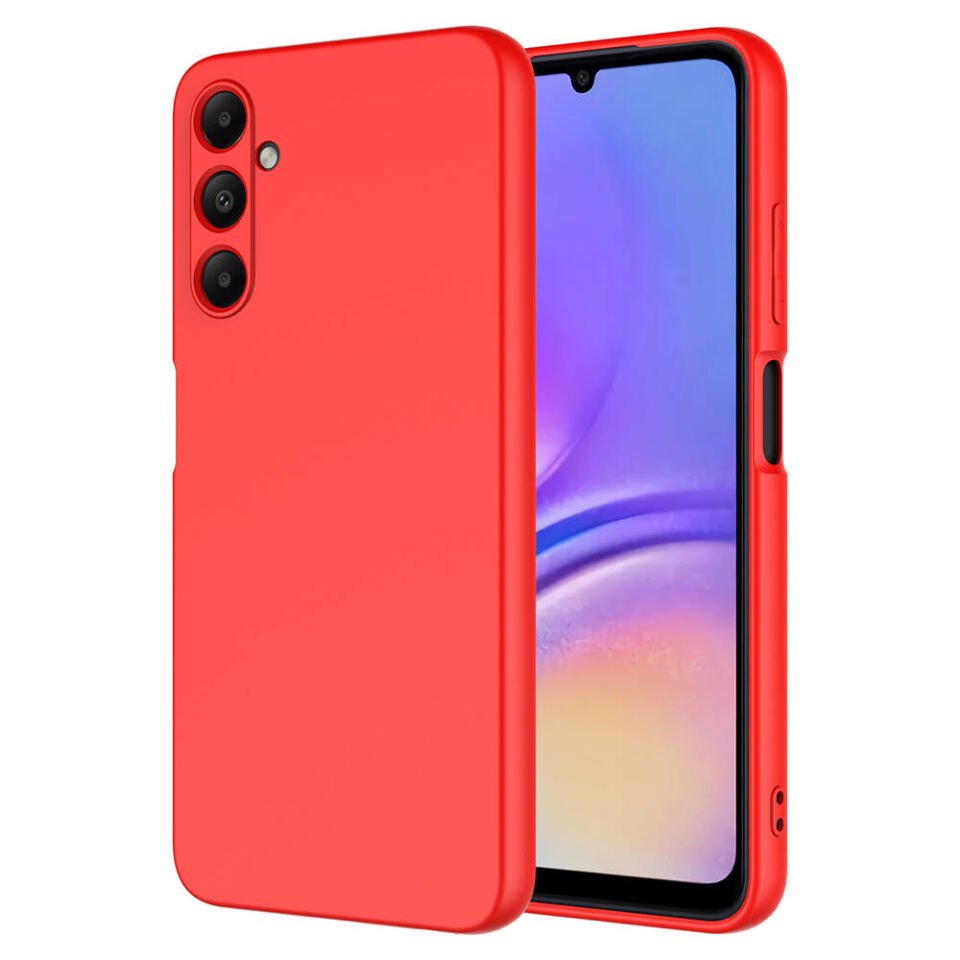 Samsung Galaxy A25 Kılıf Kadife İç Yüzey Yumuşak Dokulu Kamera Korumalı Kapak (MARA) Kırmızı