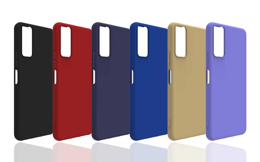Vivo Y20S Kılıf Kamera Korumalı Esnek Renkli Silikon Kapak (Biye) Lacivert