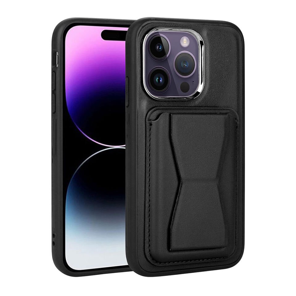 Apple iPhone 14 Pro Max Kılıf Kartlıklı Standlı ​Pu Deri HEPTEKİLETİŞİM Memo Kapak