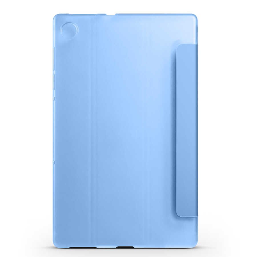 Lenovo M10 Tb-x306f Tb-x306x Gen.2 Kılıf Arkası Silikon Pu Deri 360 Koruma (SC.) Mavi