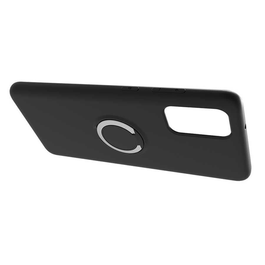 Samsung Galaxy S20 Kılıf Mat Pastel Renkli Ultra İnce Yüzüklü Yumuşak Silikon Kapak (Plex) Lacivert