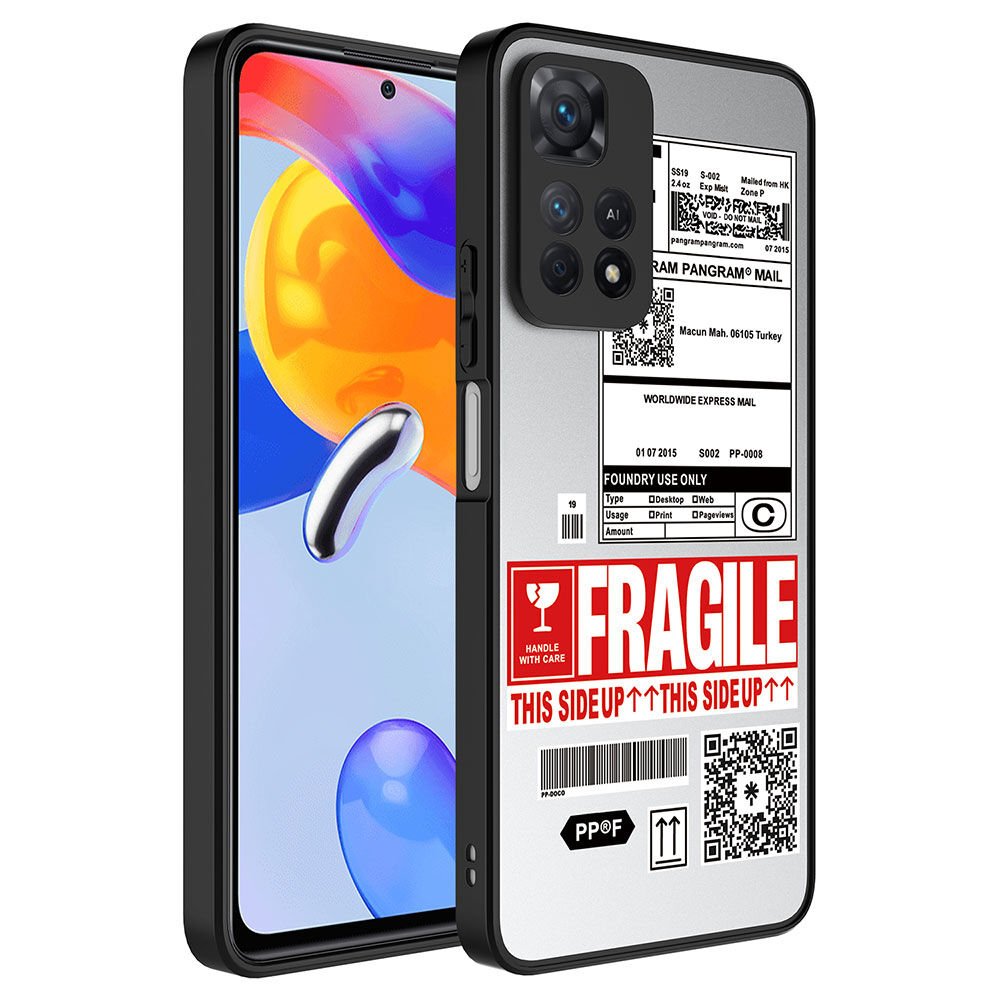 Xiaomi Redmi Note 11 Pro 5G Kılıf Aynalı Desenli Kamera Korumalı Parlak Renkli Sert Kapak (Mirror) Fragile