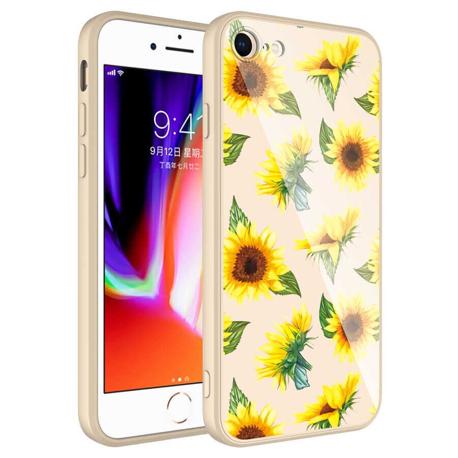 Apple iPhone 8 Kılıf Kamera Korumalı Desenli Sert Silikon HEPTEKİLETİŞİM Epoksi Kapak