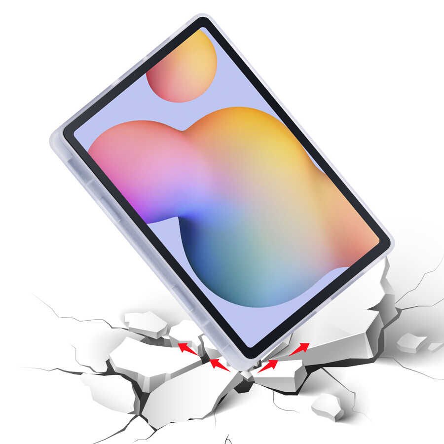 Galaxy Tab S6 Lite P610 Kılıf HEPTEKİLETİŞİM Tri Folding Kalem Bölmeli Standlı Kılıf