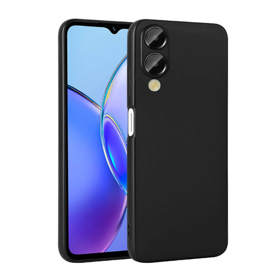 Vivo Y17S Kılıf Yumuşak Dokulu Soft İnce Mat Silikon Kapak (PREMİER) Siyah