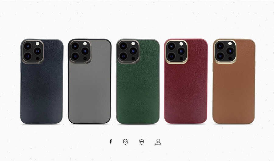 Apple iPhone 13 Pro Kılıf ​Kajsa Luxe Collection Hakiki Deri Kapak